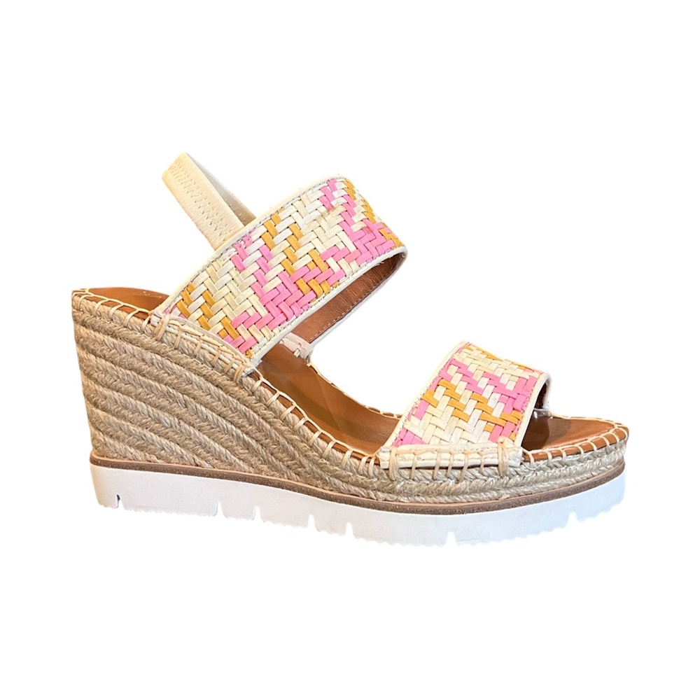 Gentle Souls by Kenneth Cole Women's Elyssa Two-Band Heeled Sandal Size 7.5 New